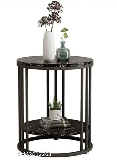 A U Enterprises Modern Indoor Outdor 2 Tier Table for Balcony Living Room Bedroom