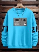 Triptee Men Full Sleeve Printed Sweatshirt Sky Colour S Size