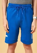 Ajile By Pantaloons Solid Men Blue Basic Shorts S Size
