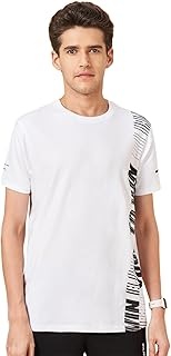 Ajile by Pantaloons Mens Solid Slim Fit T Shirt Bright White Colour L Size