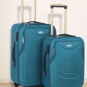 STUNNERZ Soft Body Set of 2 Luggage 2 Wheels Trolley Bags pack of 2 Peacock Green