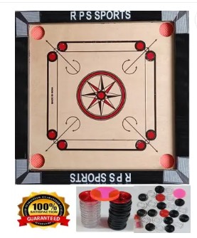 RPS Wooden Carrom board 20 inch 50 cm Carrom Board Beige