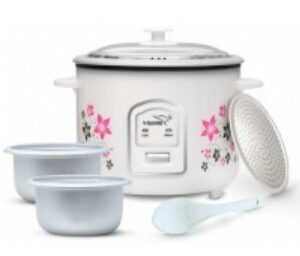 V Guard VRC 1 8C with 2 Pots Electric Rice Cooker 1 8 L White