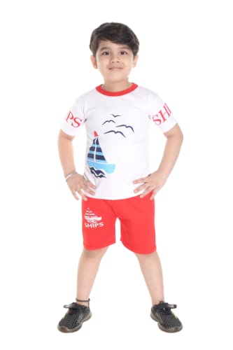 Private Label NEW GEN BOYS TSHIRT PANT White Red 6month