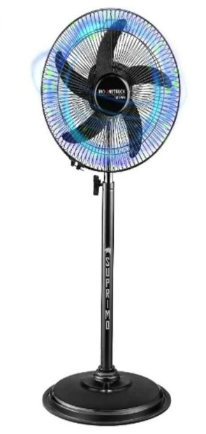 Moonstruck 5 Blades Dark Grey Ultra High Speed Pedestal Fan