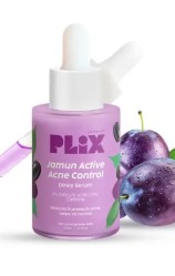 THE PLANT FIX PLIX Jamun Active Acne Control Dewy Serum 30 ml for Active Acne and Dark Spot Reduction with 2percent Salicylic Acid and Caffeine for Breakout Control Pack of 1