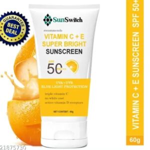 Private Label Sunscreen SPF 50 PA Vitamin C E Super Bright Sunscreen SPF 50 PA 60 g