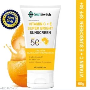 Private Label Sunscreen SPF 50 PA Vitamin C E Super Bright Sunscreen SPF 50 PA 60 g