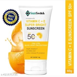 Private Label Sunscreen SPF 50 PA Vitamin C E Super Bright Sunscreen SPF 50 PA 60 g