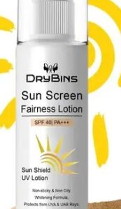 Drybins Sunscreen SPF 40plus PA plus Whitening sunscreen for Anti Wrinkle Non Greasy with Broad Spectrum 100 ml