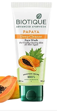 Biotique Deep Cleanse Face Wash Papaya For Visibly Glowing Skin All Skin Type 100 ml