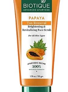 BIOTIQUE Brightening and Revitalizing Face Scrub Papaya Tan Removal All Skin Type 50 g