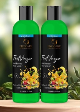 Private Label Fruit Vinegar Gel Based Hair Color 125ml pack Of 2