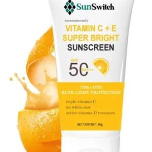 Sunswitch Sunscreen Vitamin C E Super Bright Sunscreen SPF 50 60 g