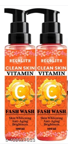 regolith Vitamin C Face Wash Skin Lightening and Tan Removal Face wash Oil Controal and Remove Pigmentation Tan Removal Face Wash All Skin Types Face Wash 100ml pack of 1