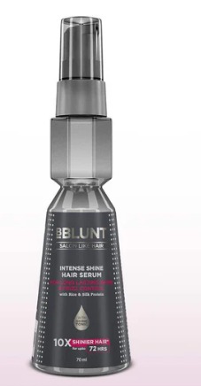 Intense Shine Hair Serum with Rice Silk Protein for 10X Shinier Hair for upto 72 hours 70 ml