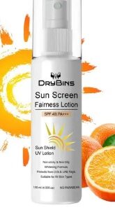 Private Label Drybins Sunscreen SPF 40 PA Whitening sunscreen for Anti Wrinkle Non Greasy with Broad Spectrum UVA and UVB Rays Protection 100 ml