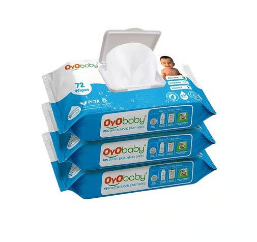 Oyo Baby Care Baby Wipes 72 Wipes Pack Of 3