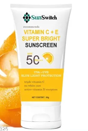 Sunswitch Vitamin C Plus E Super Bright Sunscreen 60gm