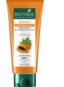 Biotique Papaya Tan Removal Brightening Revitalizing Face Scrub 100g