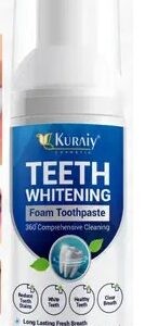 Private Label kuraiy Toothpaste Whitening Foam Mouth Wash Mousse Teeth Whitening liquid 60 ml