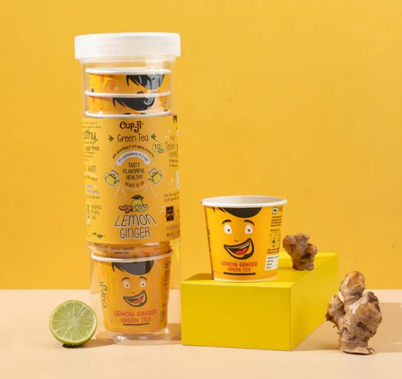 Cup Jif Lemon Ginger Green Tea Pack Of 10 Cups