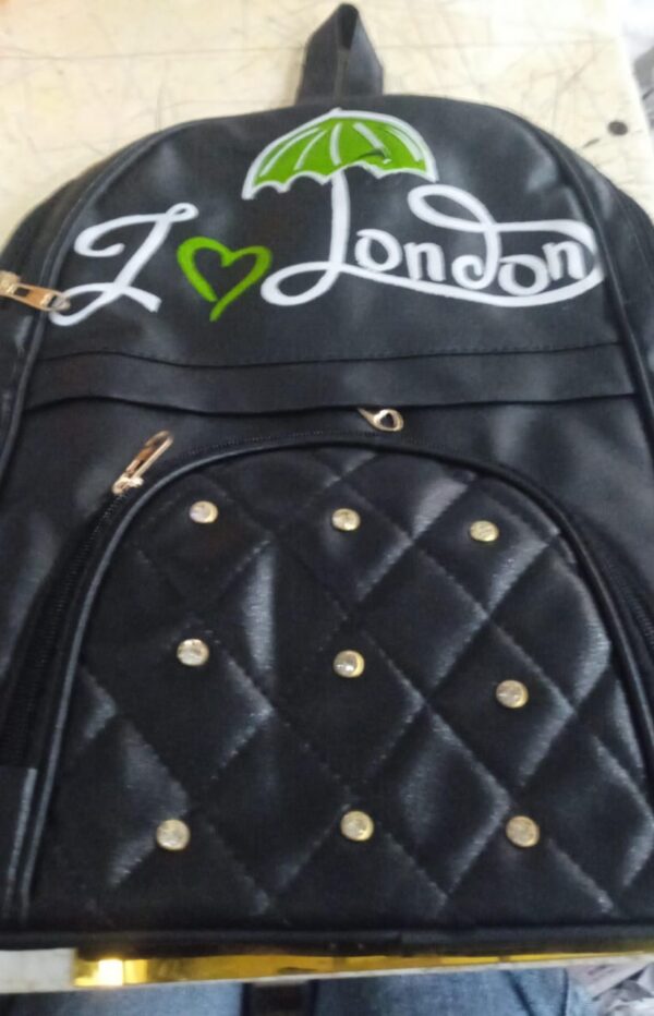 Black Color College Bag For Girls