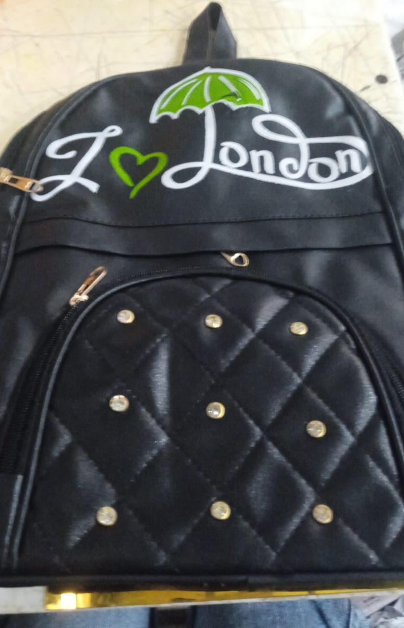 Black Color College Bag For Girls