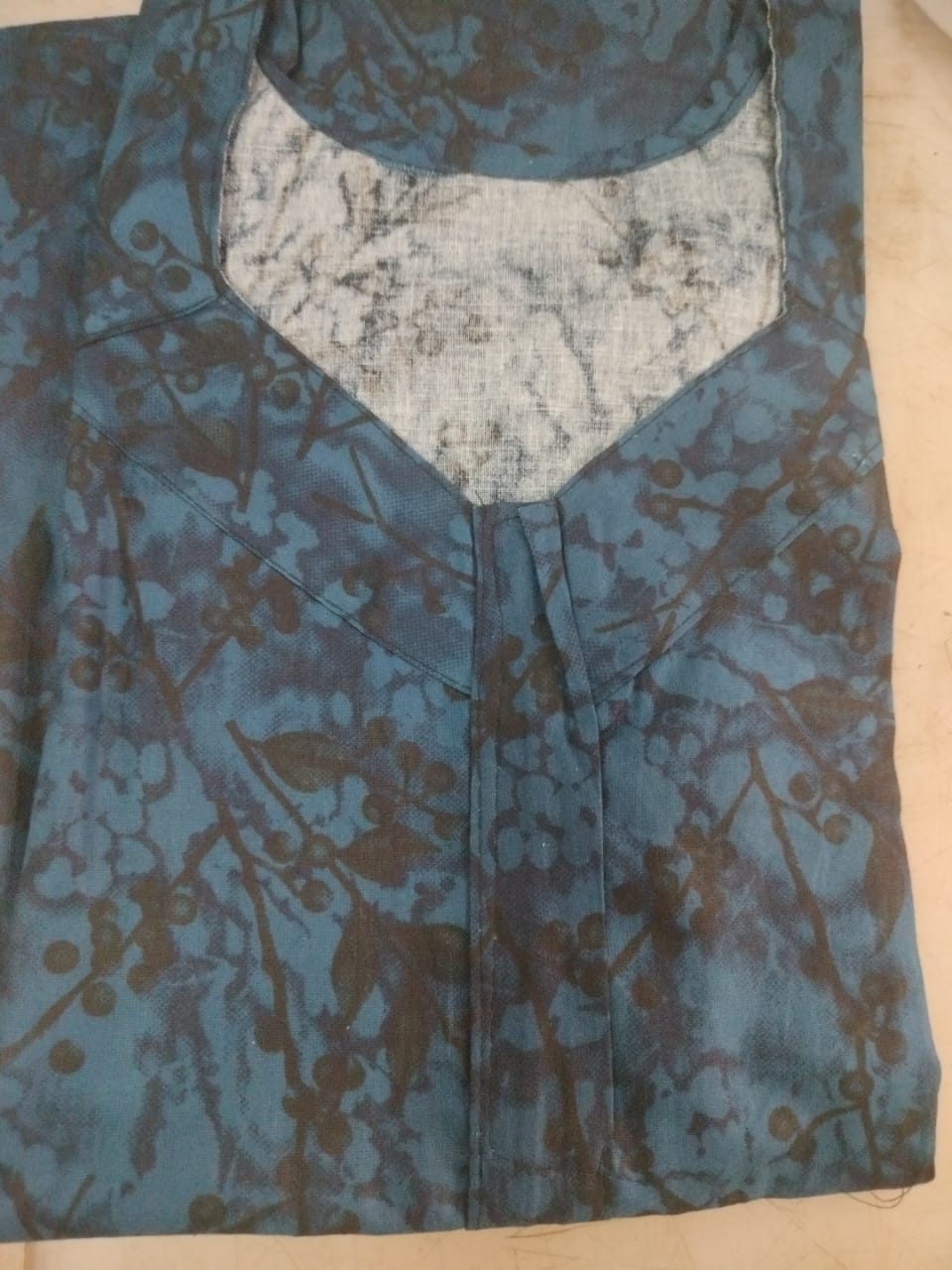 Women Blue Printed Kurti Size 42