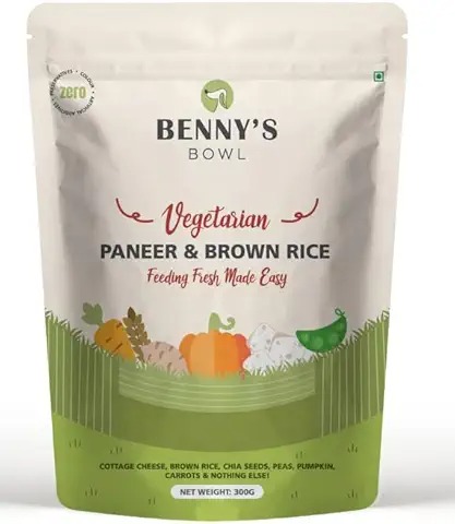 BennyS Bowl Fresh Dog Food Paneer And Brown Rice Recipe 300G