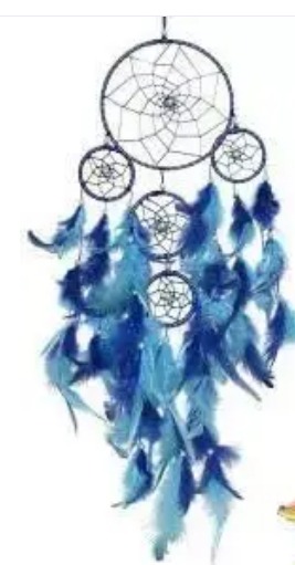 Wall Hanging Dream Catcher For Home Decoration In Blue Colour