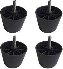 Black Round Sofa Leg 4Pcs
