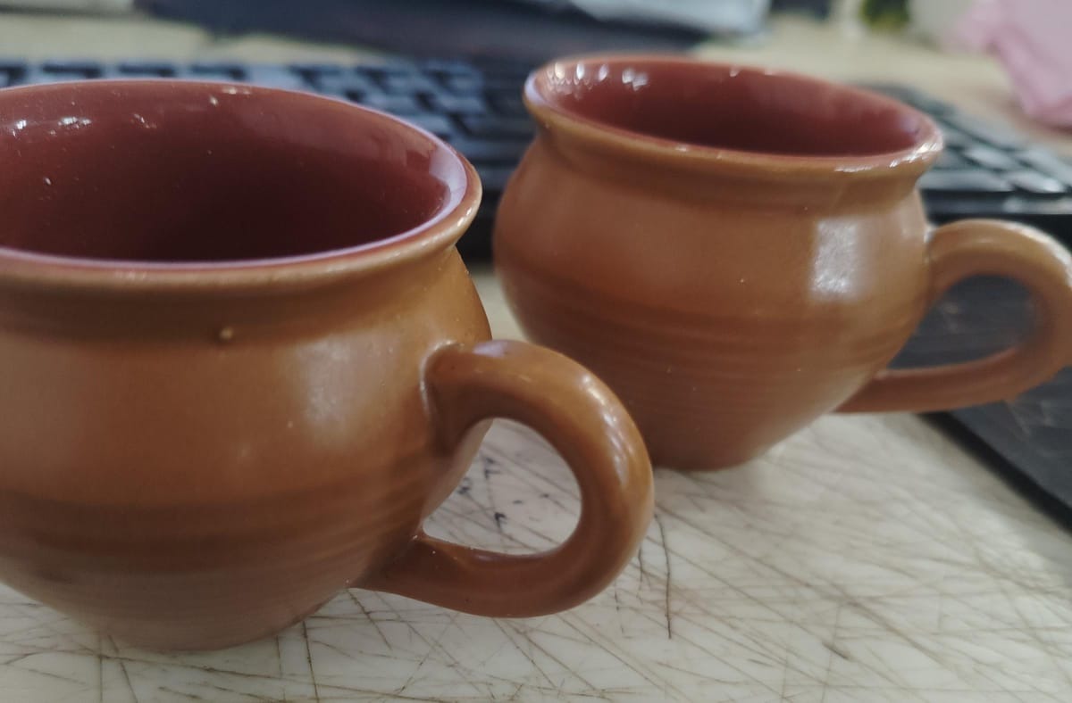 Tan Colour Coffee Cup Pack Of 2
