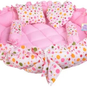The Kiddystore Baby Bed Reversible Nest Bedding Set Sleeping Bed 0 To 6 Months Pink Color
