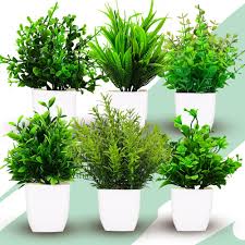 Artificial Pot Green Colour Set Of 6