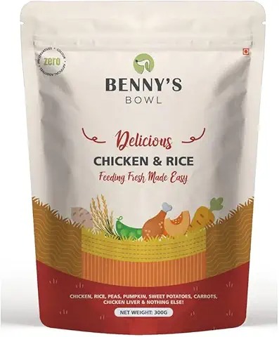 Benny Bowl Fresh Wet Dog Food Chicken Rice High Balanced Nutrition Wet Food 300G