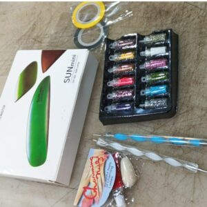 Artificial Nail Extension With Glitters Or Sun Mini Led Nail Lamp Or Tool Kit