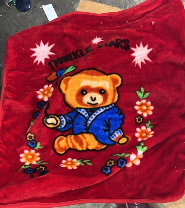 Kids Red Printed Blanket