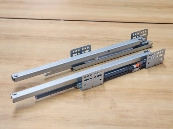 Self Closing Silver 16 Inch Mild Steel Kitchen Drawer Tandem Box Full Extension