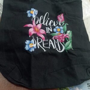 Tote Bag Black Printed For Women
