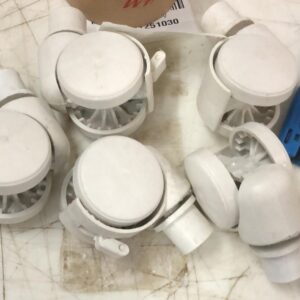 White Color Plastic Trolley Wheel 5 Pcs