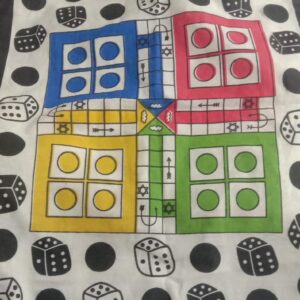 Multicolor Ludo Printed Pillow Cover