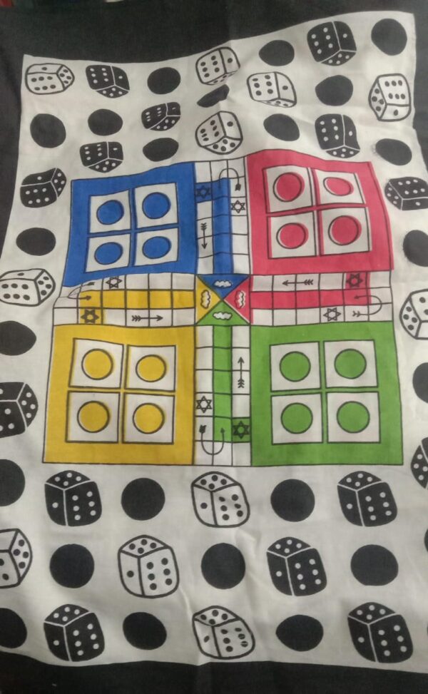 Multicolor Ludo Printed Pillow Cover