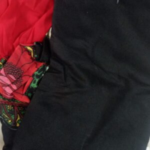 Women Black Red Kurti Set Size M