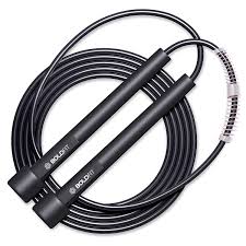 Skipping Rope For Men And Women Jumping Rope With Adjustable Height Speed Black Colour