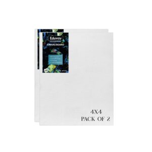 Canvas Board For Painting Size 4X4 Pack Of 2