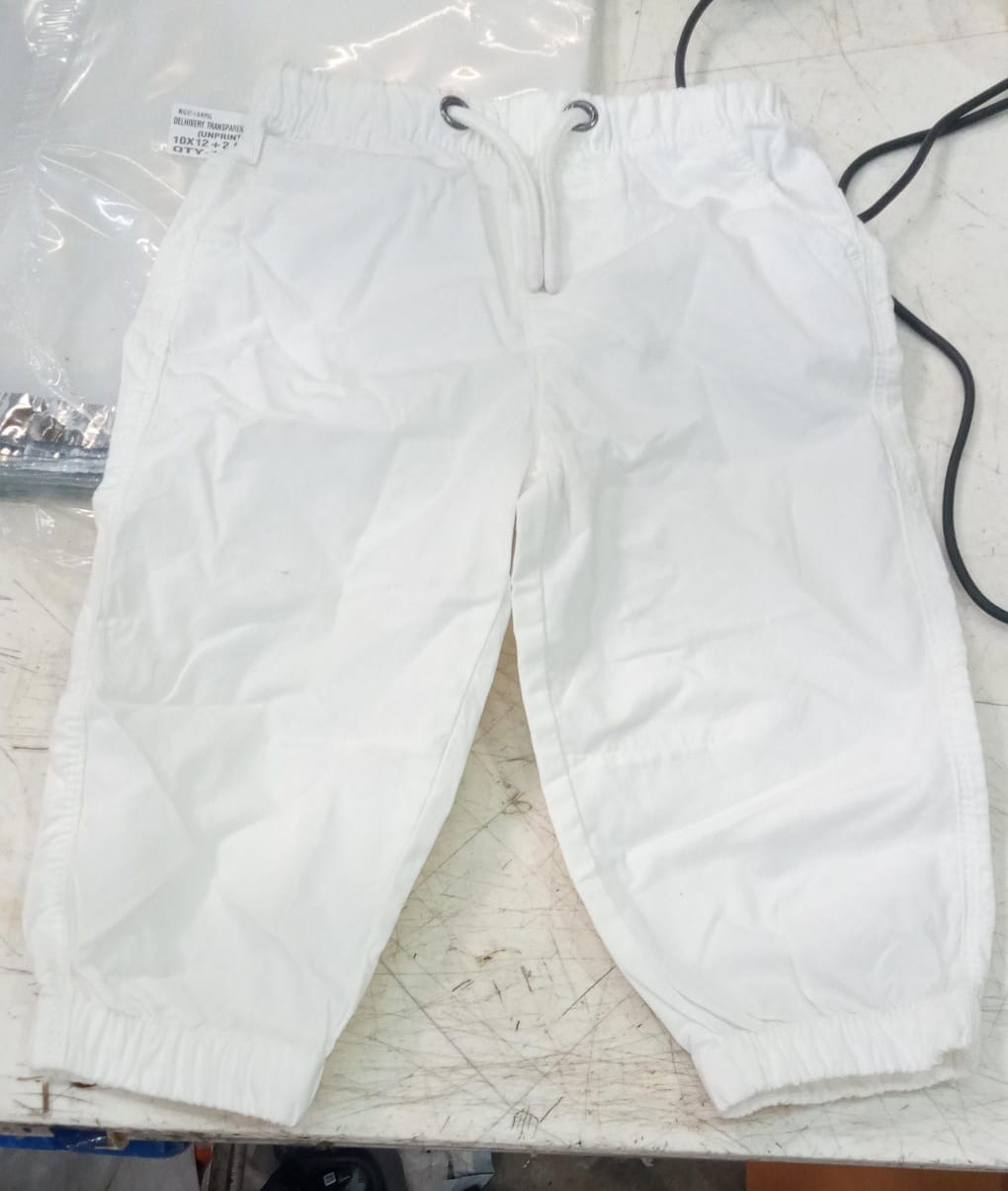 White Trouser For Kids Size 9 To 12 Months