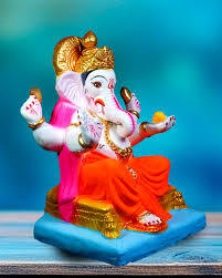 Mangalmurti Ceramic Ganesh Mini Statue 2Pcs