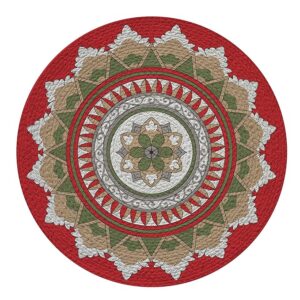 Multipurpose Round Cotton Placemats Washable And Reusable Multicolour