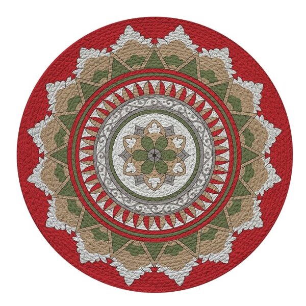 Multipurpose Round Cotton Placemats Washable And Reusable Multicolour